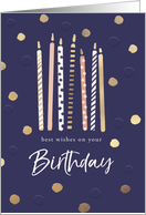 Birthday Wishes Cute Candles Design card