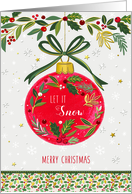 Merry Christmas and Let it Snow card