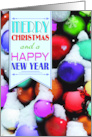 Merry Christmas and Happy New Year Colourful card