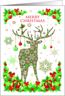 Christmas Cheer with Cute Deer for Anyone card