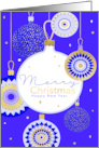 Stylish Merry Christmas and Happy New Year card