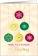 Wonderful Christmas Wishes with Ornaments card