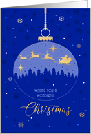 Magical Christmas Wishes with Santa’s Sleigh card