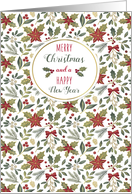 Merry Christmas and Happy New Year Mistletoe card