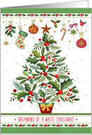 Mistletoe Magic Charming Christmas Tree card