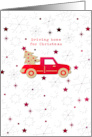 Driving Home for Xmas with Charming Red Stars card