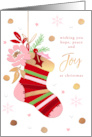 Christmas Wishes with Cute Festive Stocking card