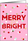 Merry and Bright Colorful Christmas card
