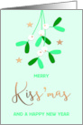 Merry Kiss’mas Funny Mistletoe Design card