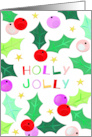 Holly Jolly Christmas with Mistletoe card