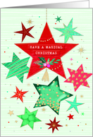 Star-Shaped Wish for Xmas Magic and Cheer card