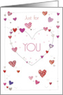 For Mother’s Day with Love and Hearts card