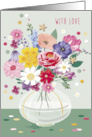 With Love and Flowers for Mother’s Day card