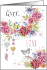 With Love and Flowers for Mother’s day card