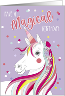 Magical Birthday Fabulous Unicorn card