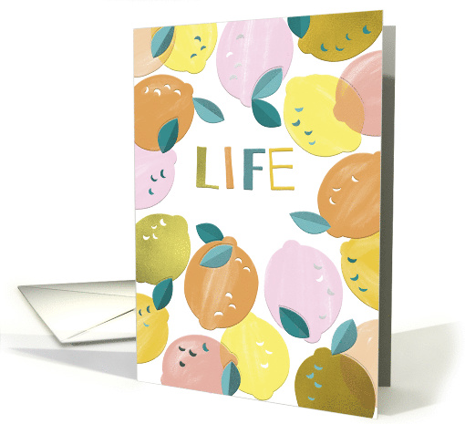 Life Lemons Colorful Design card (1788676)