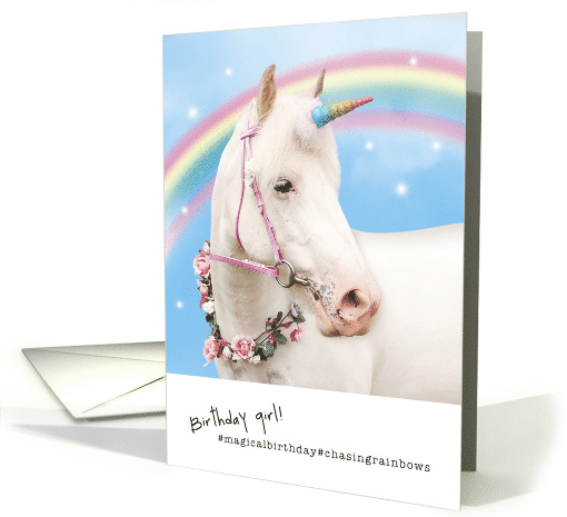 Birthday Girl with Fabulous Unicorn card (1790054)