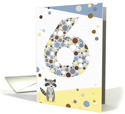 Sixth Birthday Cute Animal card (1790080)