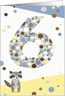 Sixth Birthday Cute Animal card