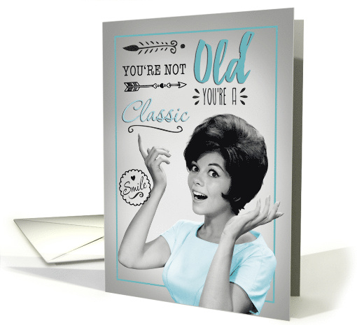 Birthday Age Humour Black and White card (1792060)