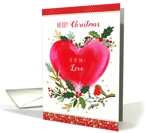 Christmas Wishes with a Beautiful Heart and Bird card (1803578)