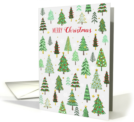 Charming Christmas Trees Pattern for Anyone card (1804732)