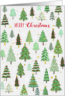 Charming Christmas Trees Pattern for Anyone card