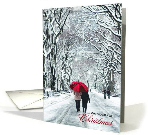 Romantic Christmas Wishes Snowy Winter Magic card (1805248)