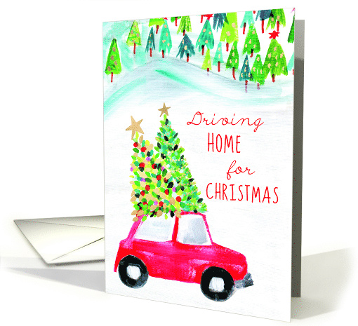 Driving Home for Christmas with Xmas Tree card (1805484)