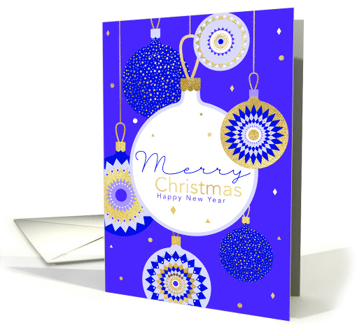 Stylish Merry Christmas and Happy New Year card (1805676)