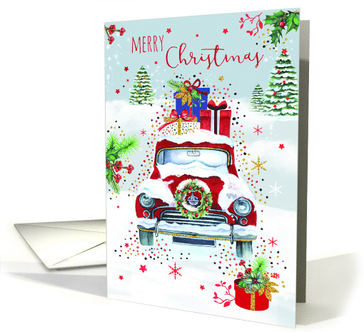 Loaded with Christmas Gifts Holiday Cheer card (1805680)