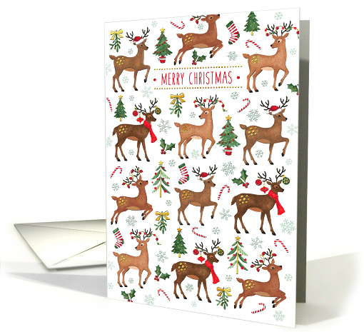 Jumping Deer Christmas Cheer card (1809944)