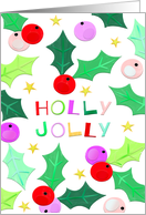 Holly Jolly Christmas with Mistletoe card