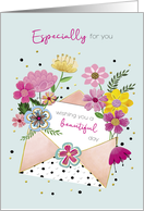 Especially For You With Beautiful Flowers card