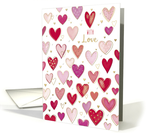 With Love and Cute Hearts Pattern card (1815276)