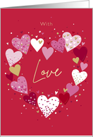 Valentine With Love and Adorable Hearts card