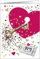 Key To My Heart Romantic Valentine’s Day card