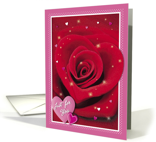 Just For You Claxxic Red Rose Valentine card (1817802)