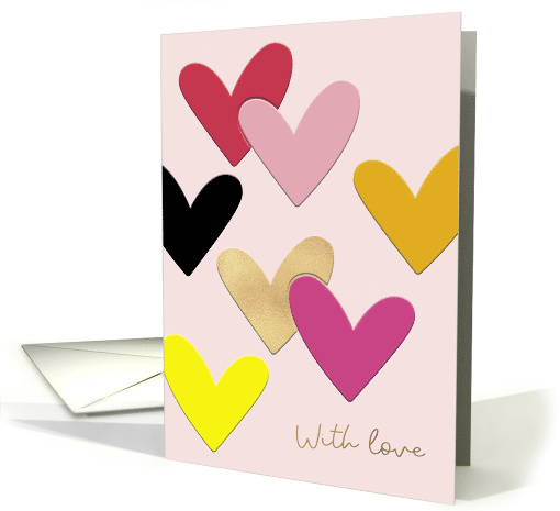 With Love Minimalistic Valentine's Day Hearts card (1822980)