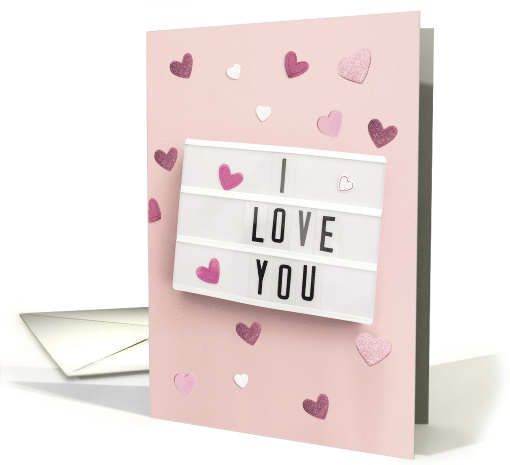 Valentine's Day Trendy Pink Love with Hearts card (1823588)