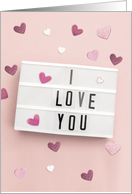 Valentine’s Day Trendy Pink Love with Hearts card