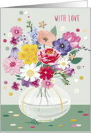 With Love and Flowers for Mother’s Day card