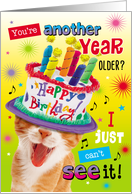 Cat Laugh out Loud Birthday Fun card