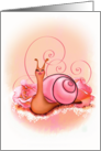 Glamorous Pink Lady Snail Blowing Kisses card