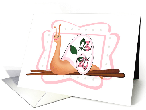 Happy birthday for Her Miss Sn'Asia Snail on Chopsticks card (1849904)