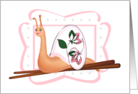 Happy birthday for Her Miss Sn’Asia Snail on Chopsticks card