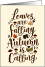 Autumn Is Calling card