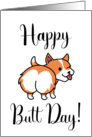 Happy Birthday with Dog Butt card