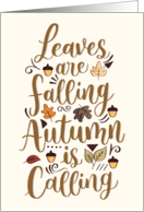 Autumn Is Calling card