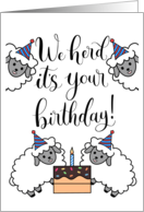 Happy Birthday with Birthday Hat Herds card
